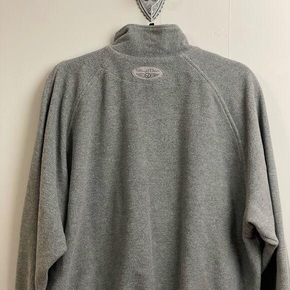 90s Vintage Straight Down L USA pullover sweater preppy gray embroidered - Picture 8 of 10